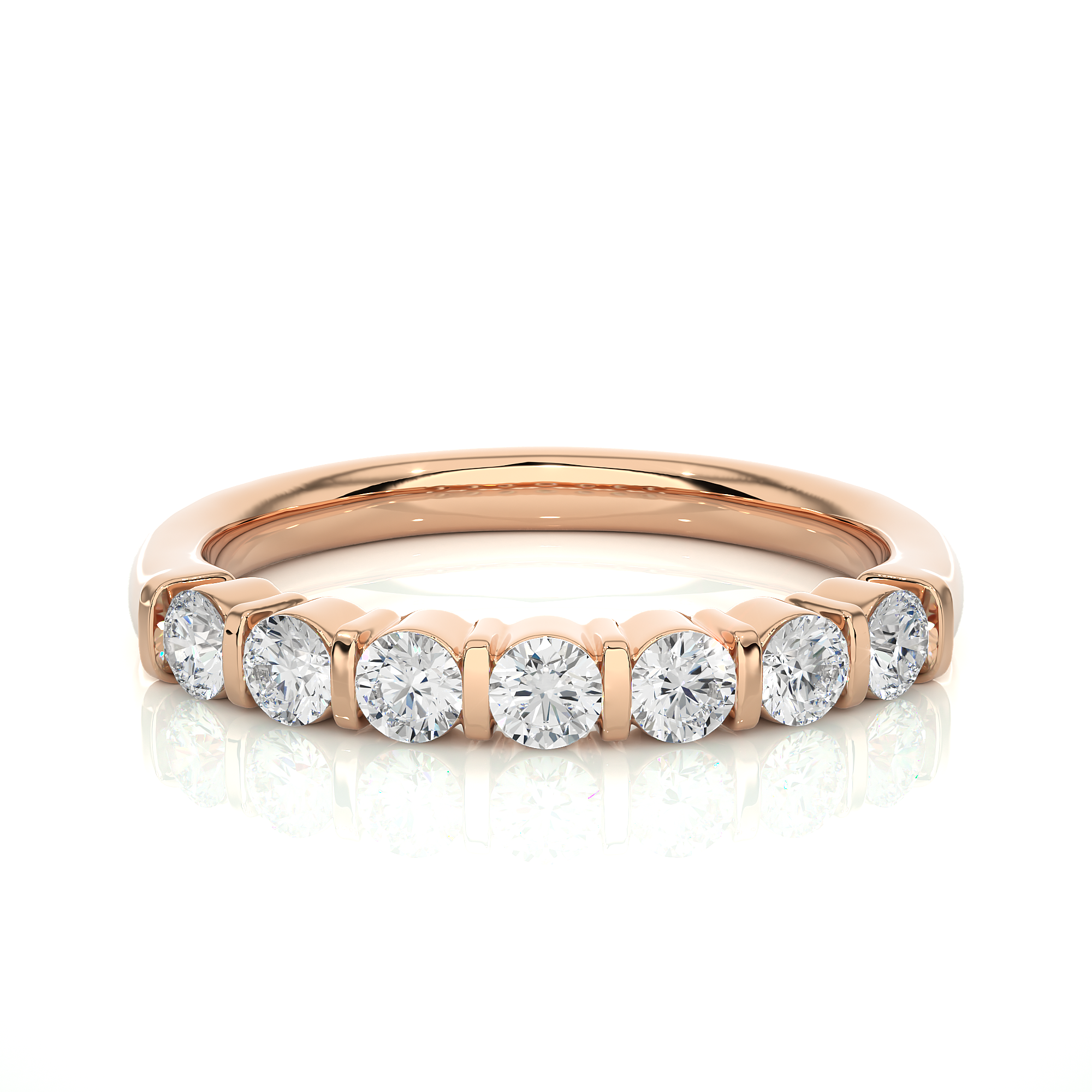 0.52 Carat HI Color VS1 Clarity Diamond Studded Natural Diamond Ring.